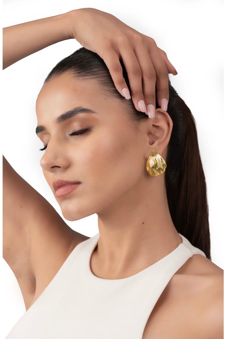 Zaria Oversize Earrings, Alternate, color, GOLD