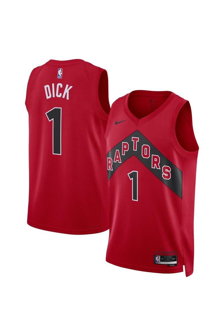 Unisex Nike Gradey Dick Red Toronto Raptors Swingman Player Jersey - Icon Edition, Main, color, Red