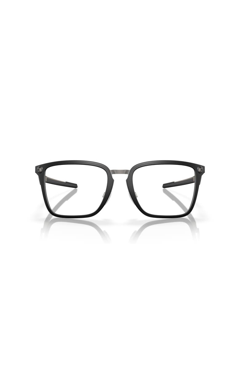 Oakley 56mm Rectangle optical glasses, Alternate, color, Black