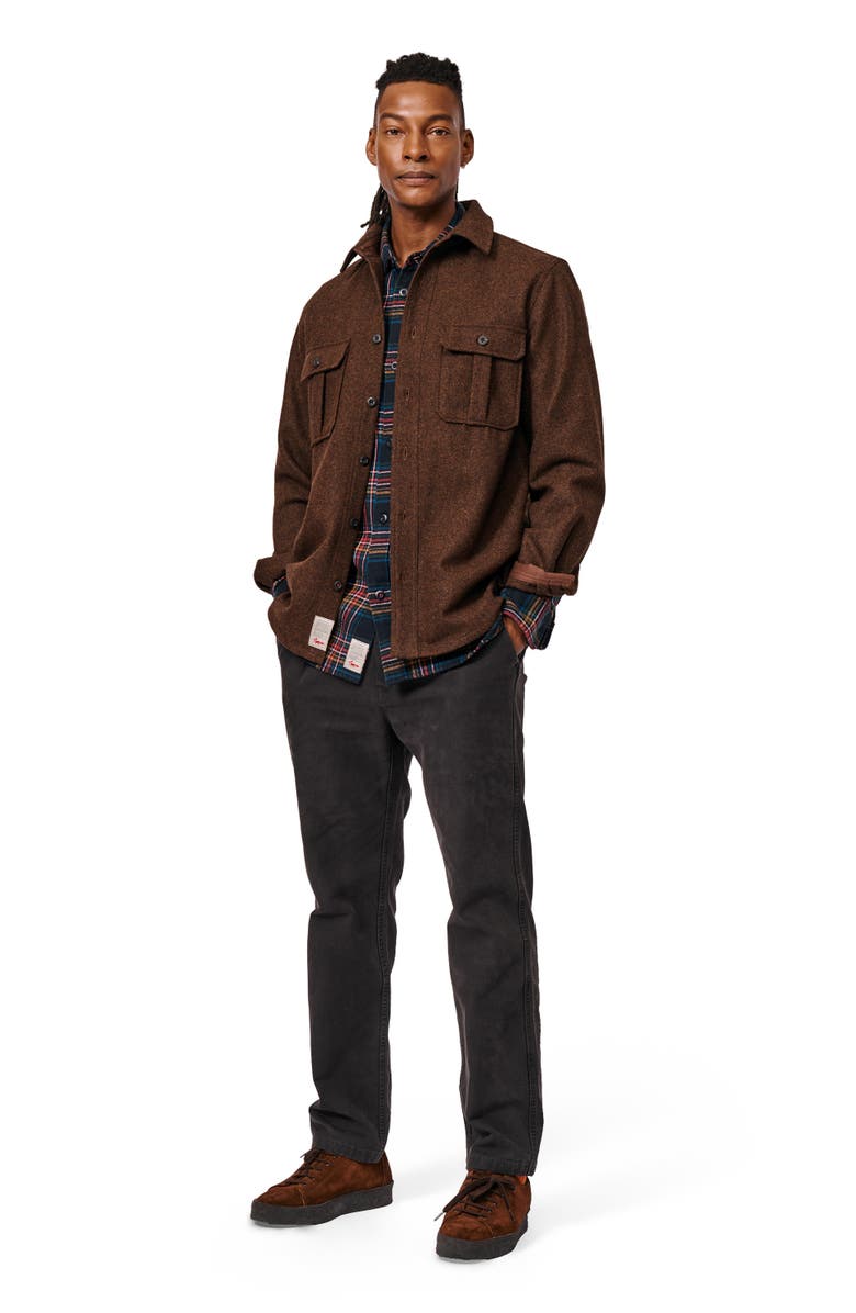 Aubin Lysaghts Wool Overshirt, Alternate, color, Dark Chocolate