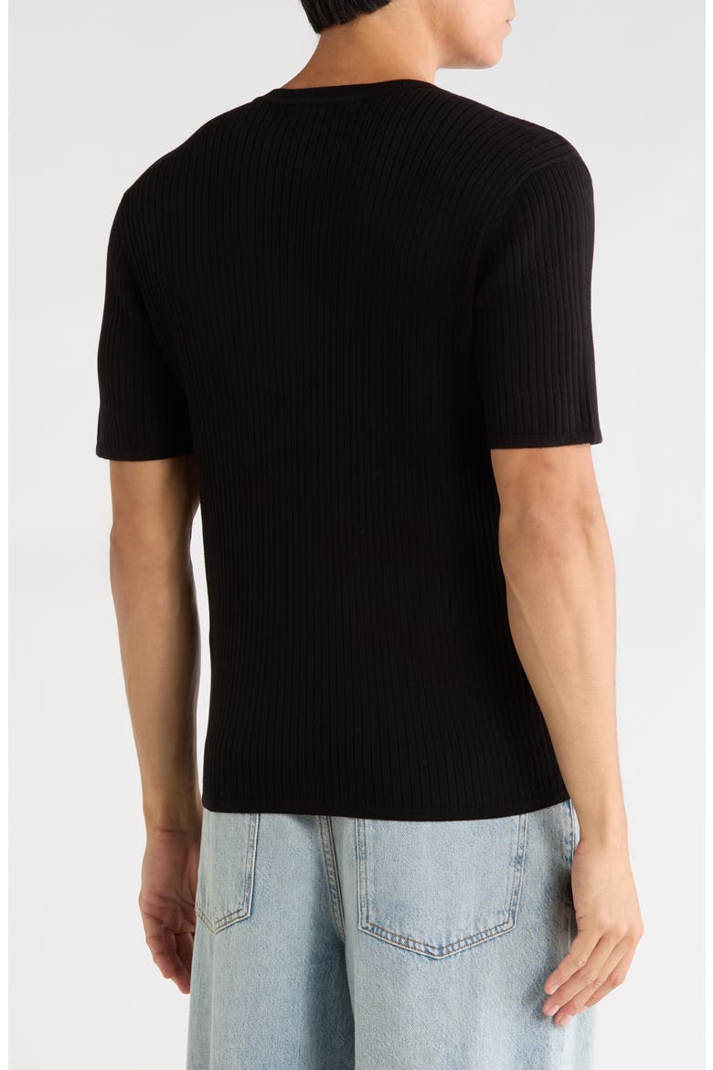 Jeremy Ribbed Henley, Alternate, color, BLACK
