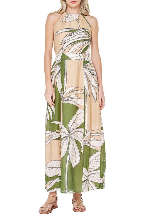 Charlotte Print Halter Maxi Dress