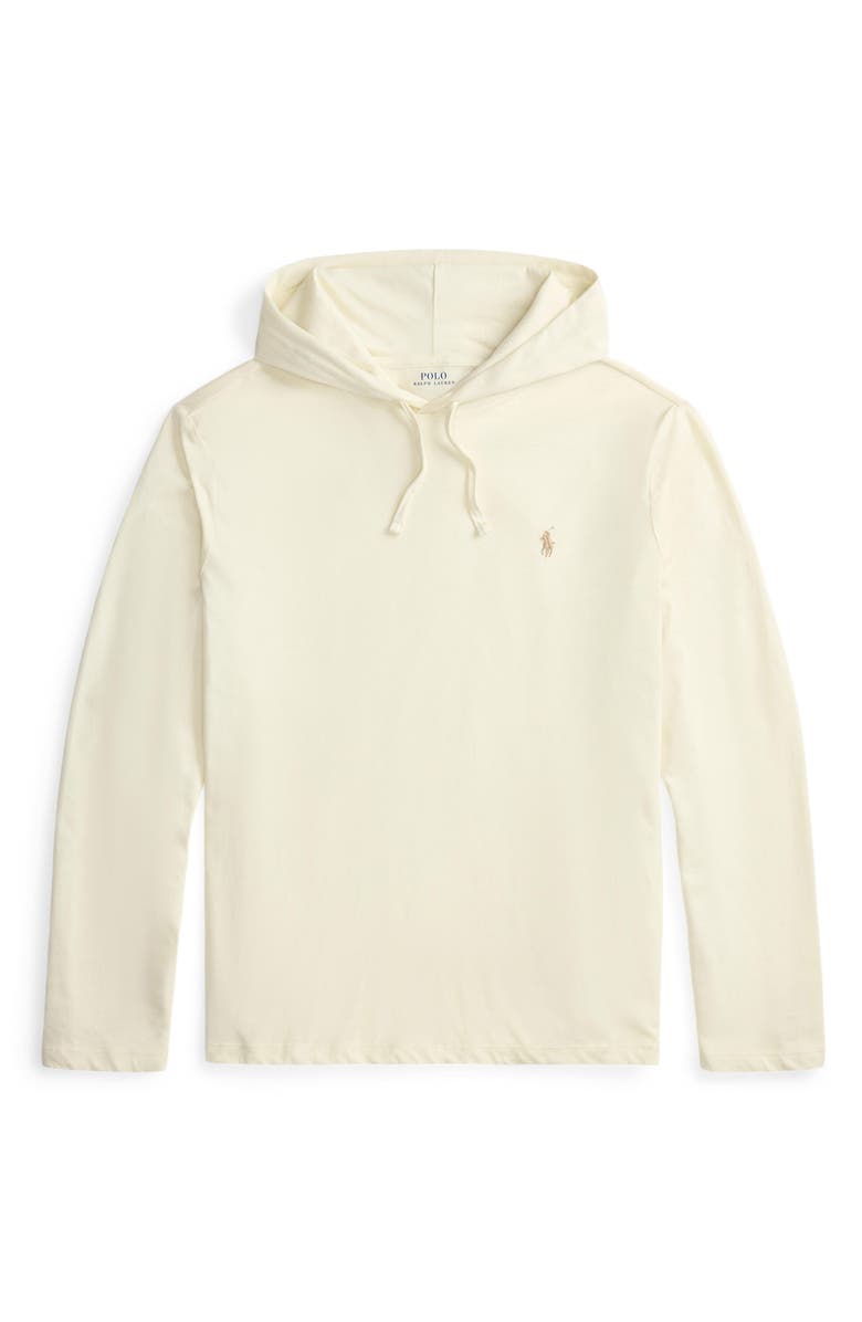 Polo Ralph Lauren Long Sleeve Cotton Jersey Hooded T-Shirt, Alternate, color, Parchment Cream
