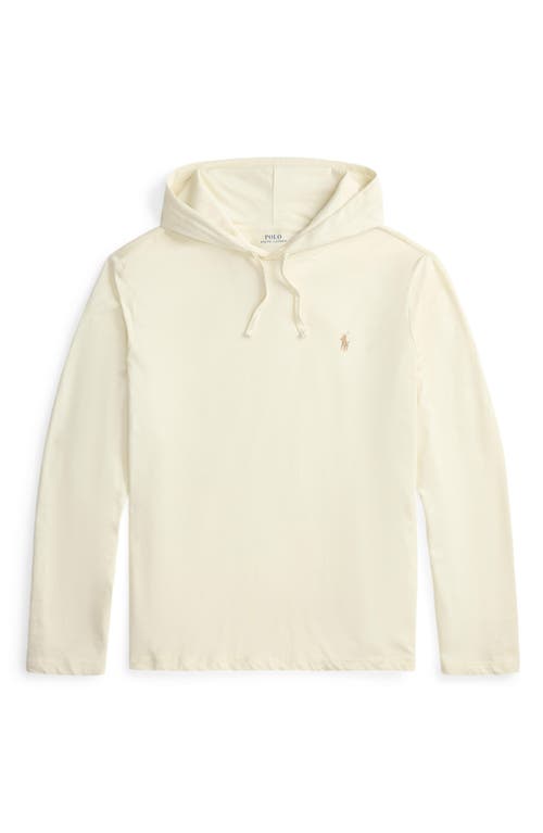 Polo Ralph Lauren Long Sleeve Cotton Jersey Hooded T-shirt In Neutral
