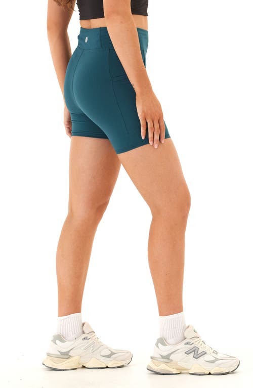 Threads 4 Thought Elena High Waist Pocket Bike Shorts In Green