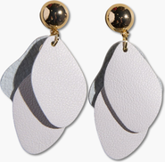 Nickel & Suede Weston Leather Earrings