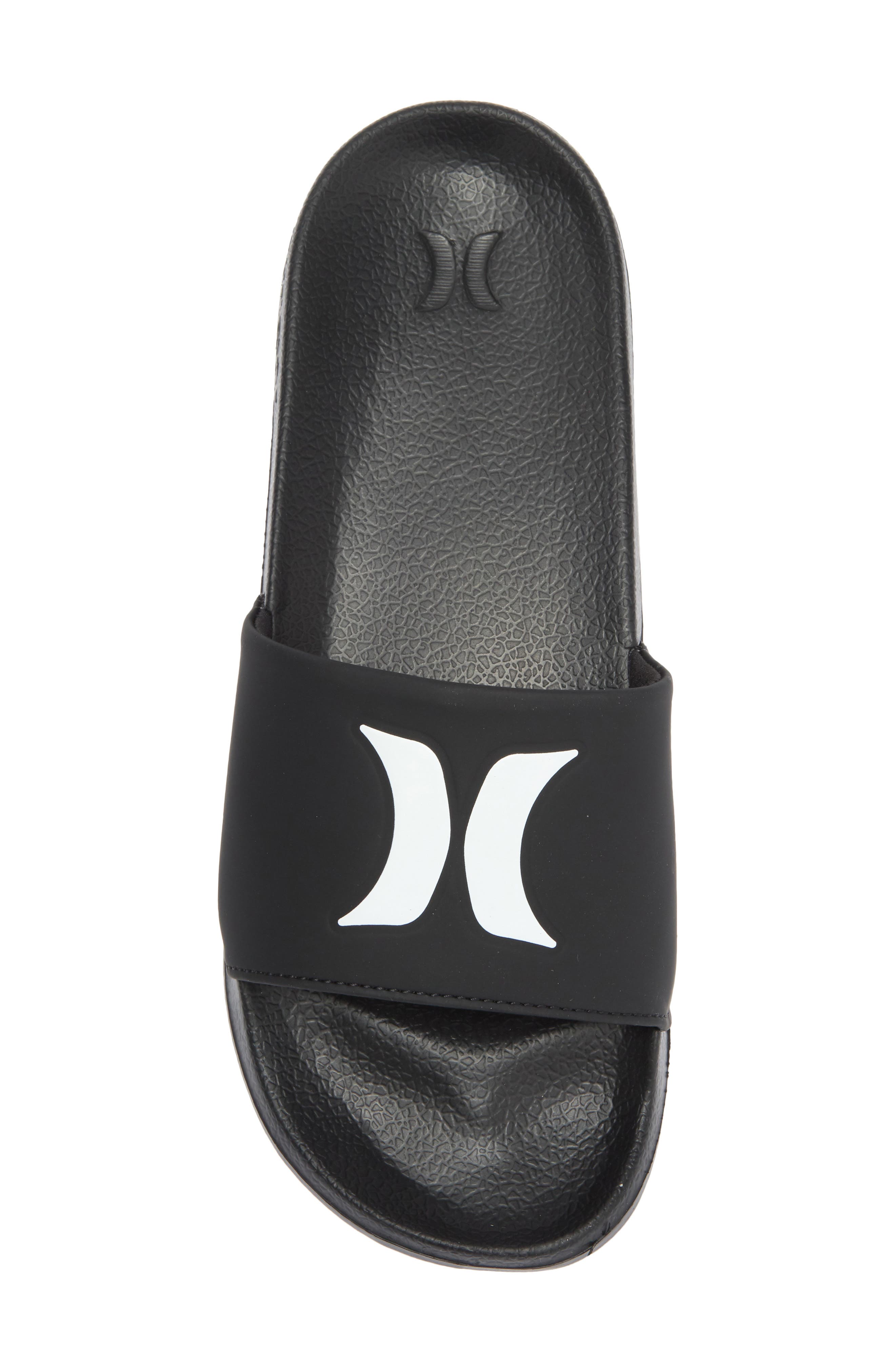 Hurley Logo Slide Sandal, Alternate, color, Black / White