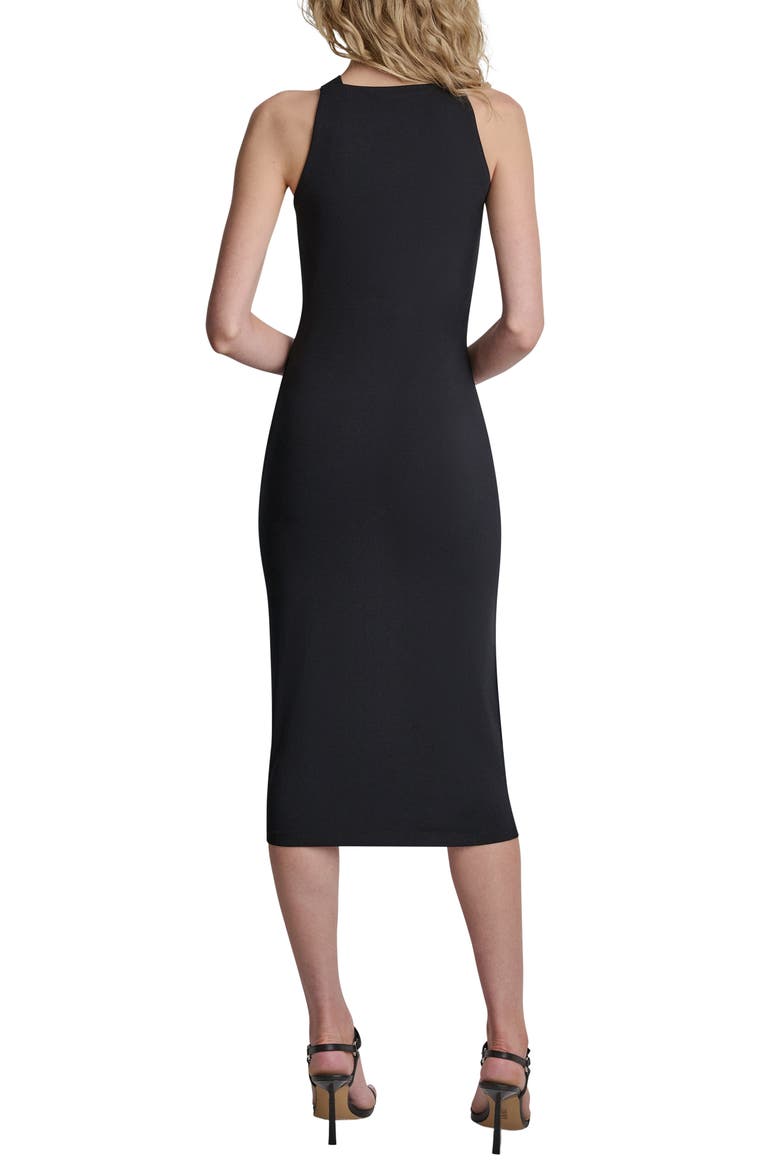 Logo Sleeveless Midi Body-Con Dress, Alternate, color, BLACK