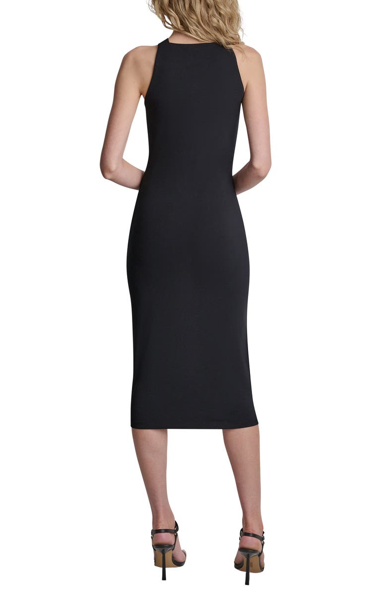 DKNY Logo Sleeveless Midi Body-Con Dress, Alternate, color, Black