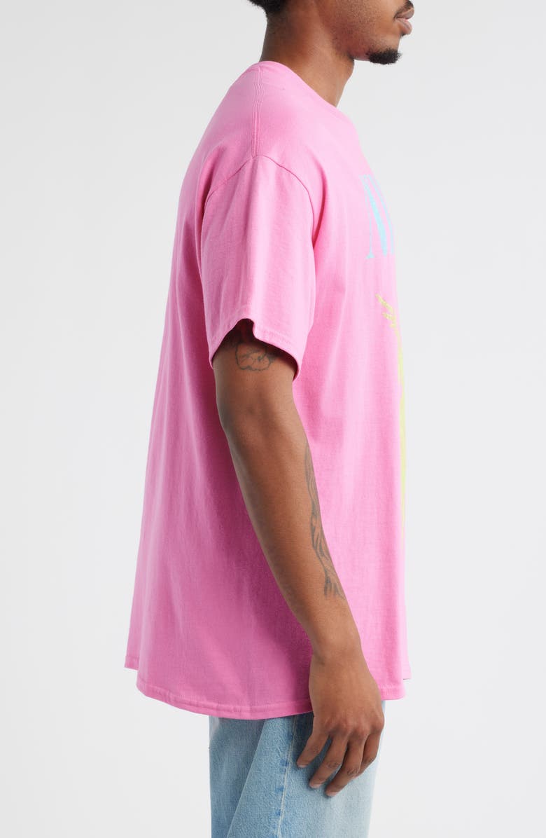 Merch Traffic Nirvana '93 Cotton Graphic T-Shirt, Alternate, color, Hot Pink Pigment Dye