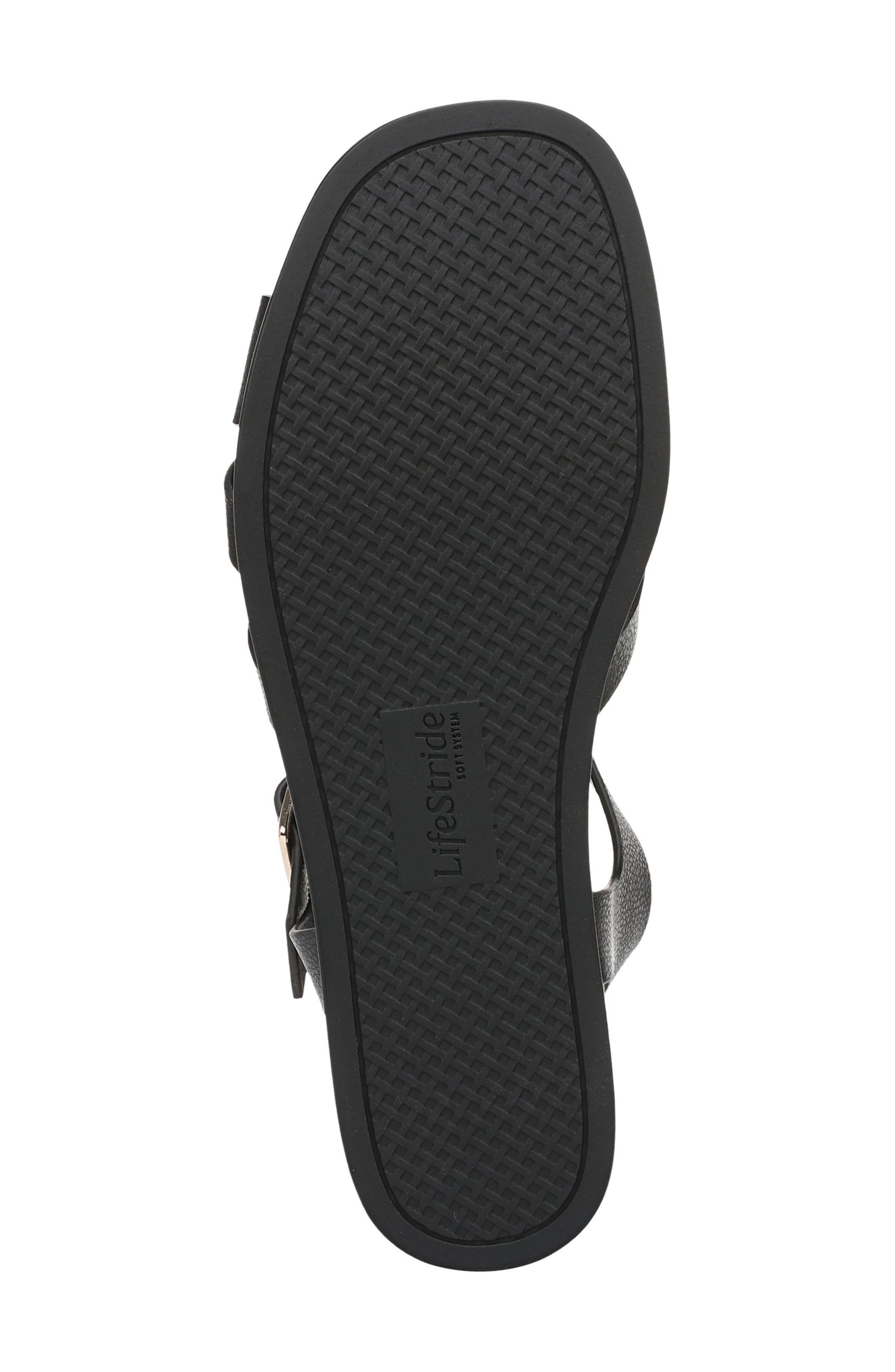 LifeStride Grandiose Platform Wedge Sandal, Alternate, color, Black