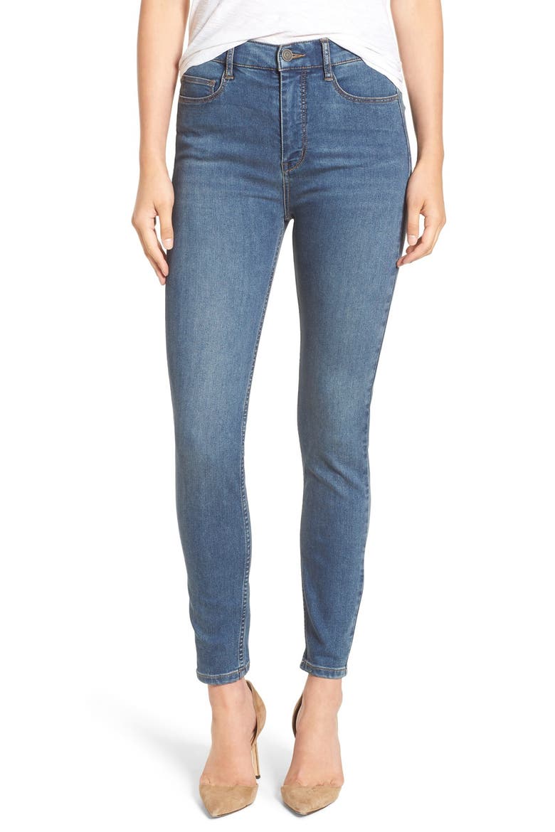 'Cyndi' High Rise Skinny Jeans, Main, color, LIGHT DENIM