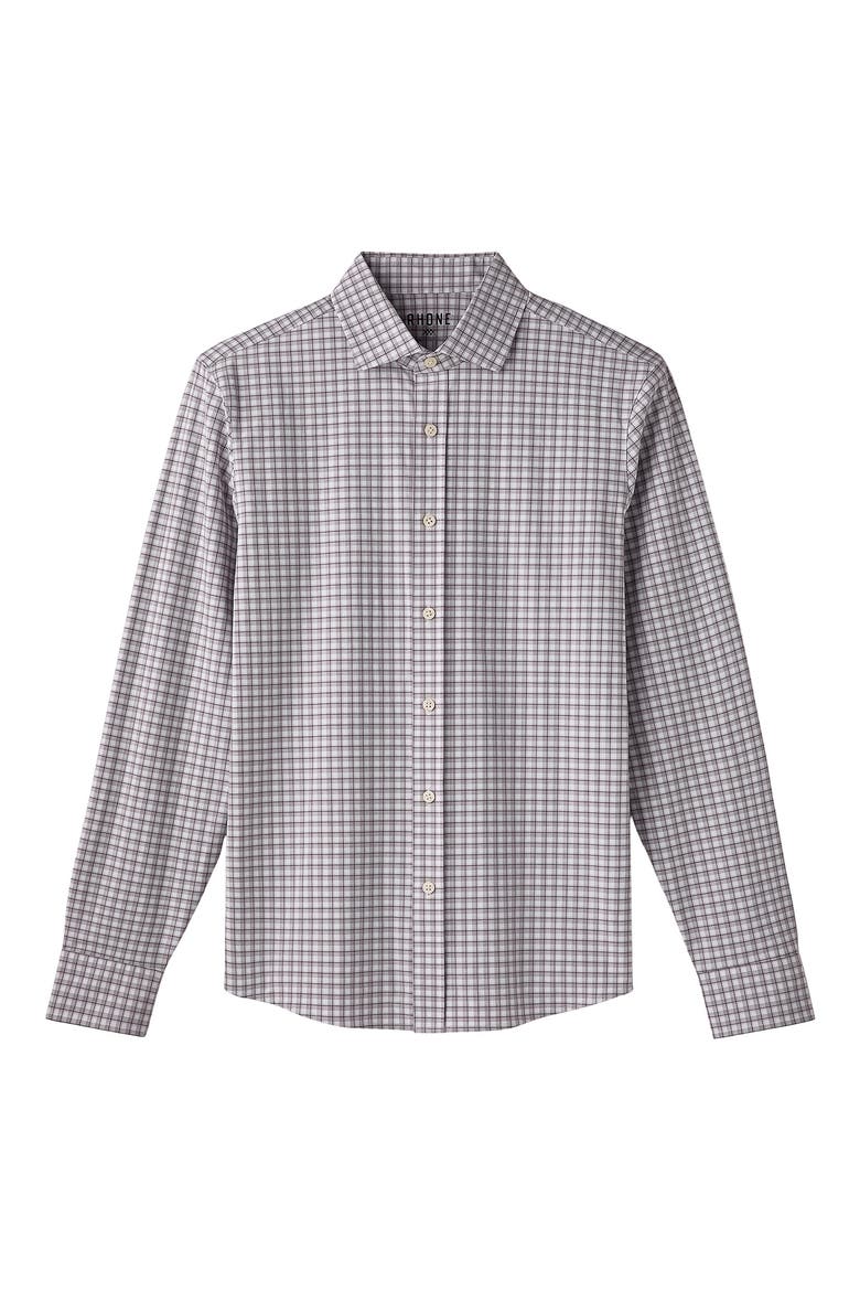 State of Mind Slim Fit Check Performance Button-Up Shirt, Alternate, color, SMOKEY OLIVE PLAID