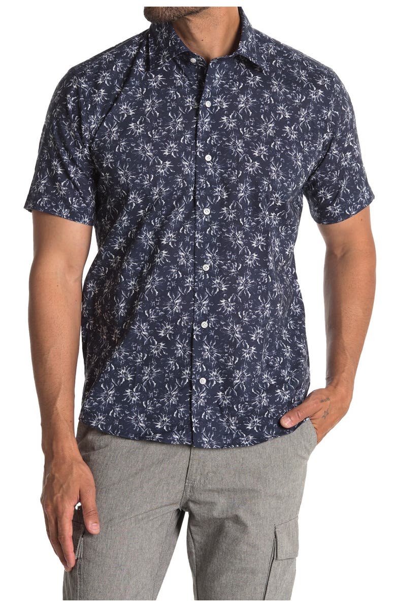 Peter Millar Gairdini Floral Short Sleeve Shirt, Main, color,