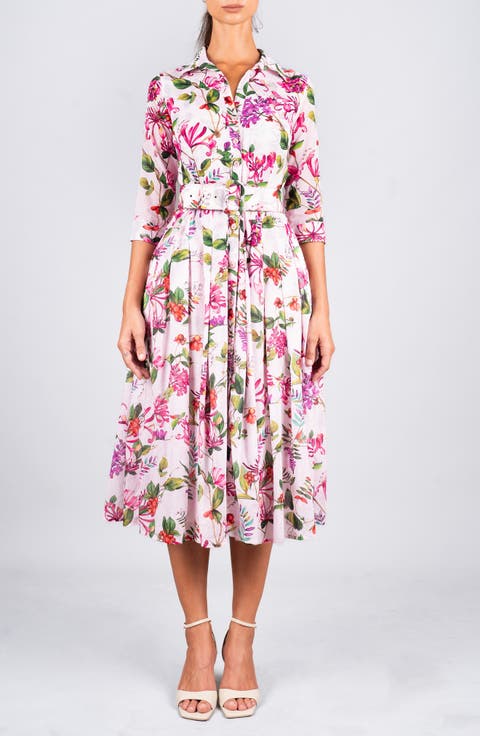 Pleated Midi Audrey Shirtdress