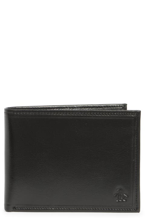 Stitch Crease Leather Bifold Wallet