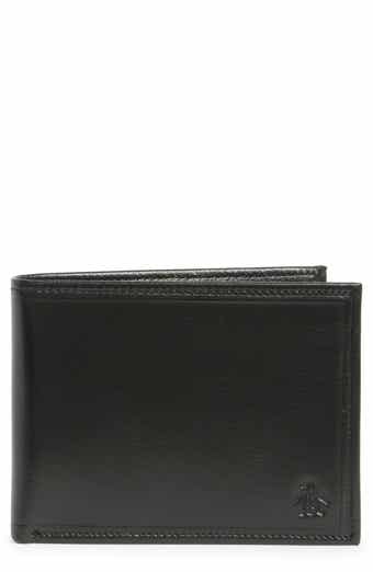 Original Penguin Stitch Crease Leather Bifold Wallet