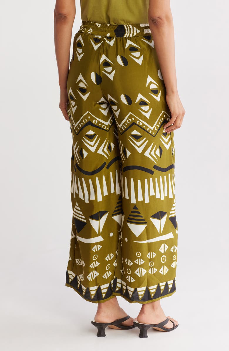 T Tahari Drawstring Waist Wide Leg Pants, Alternate, color,