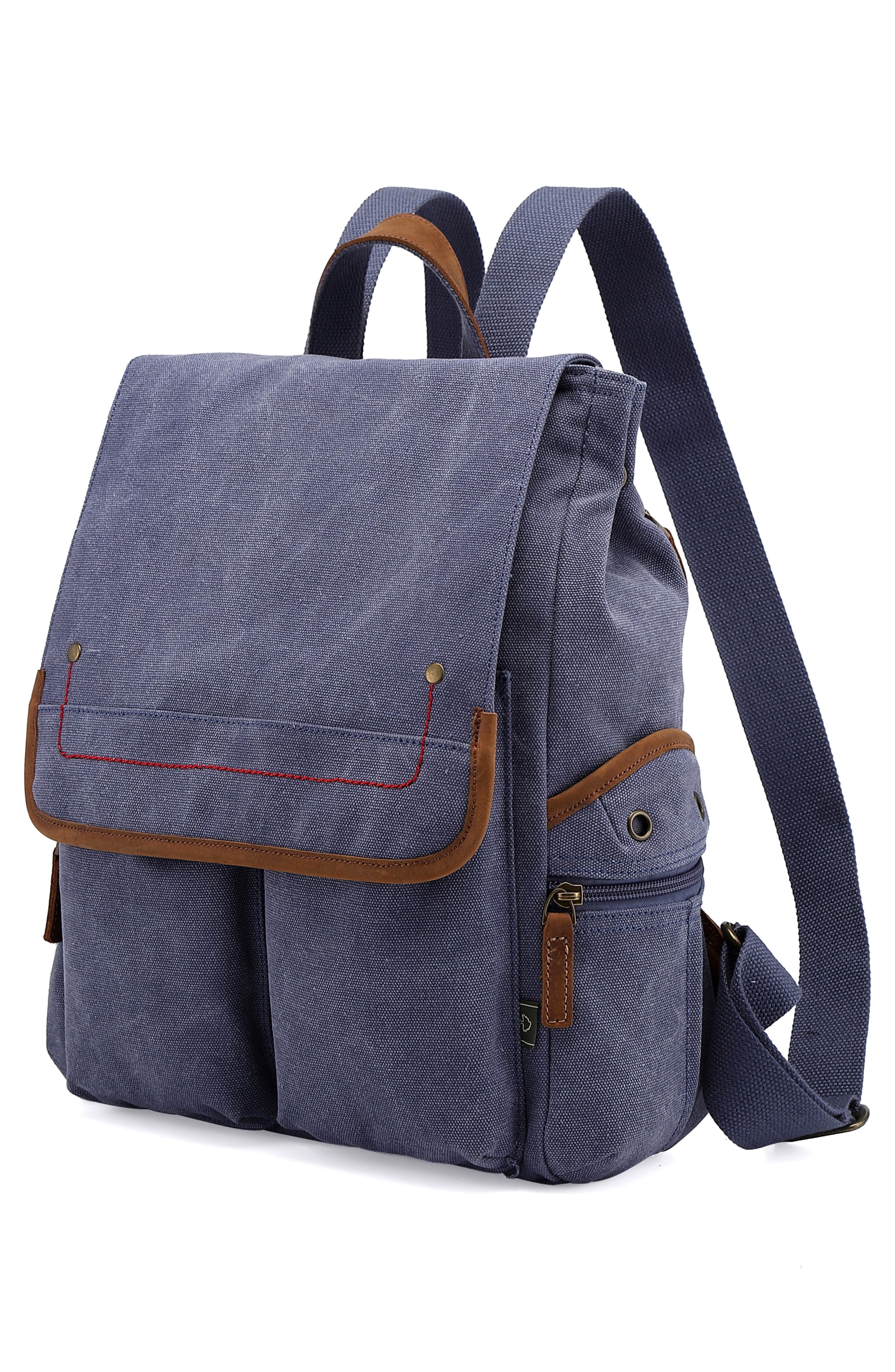 Atona Canvas Backpack, Alternate, color, DENIM BLUE