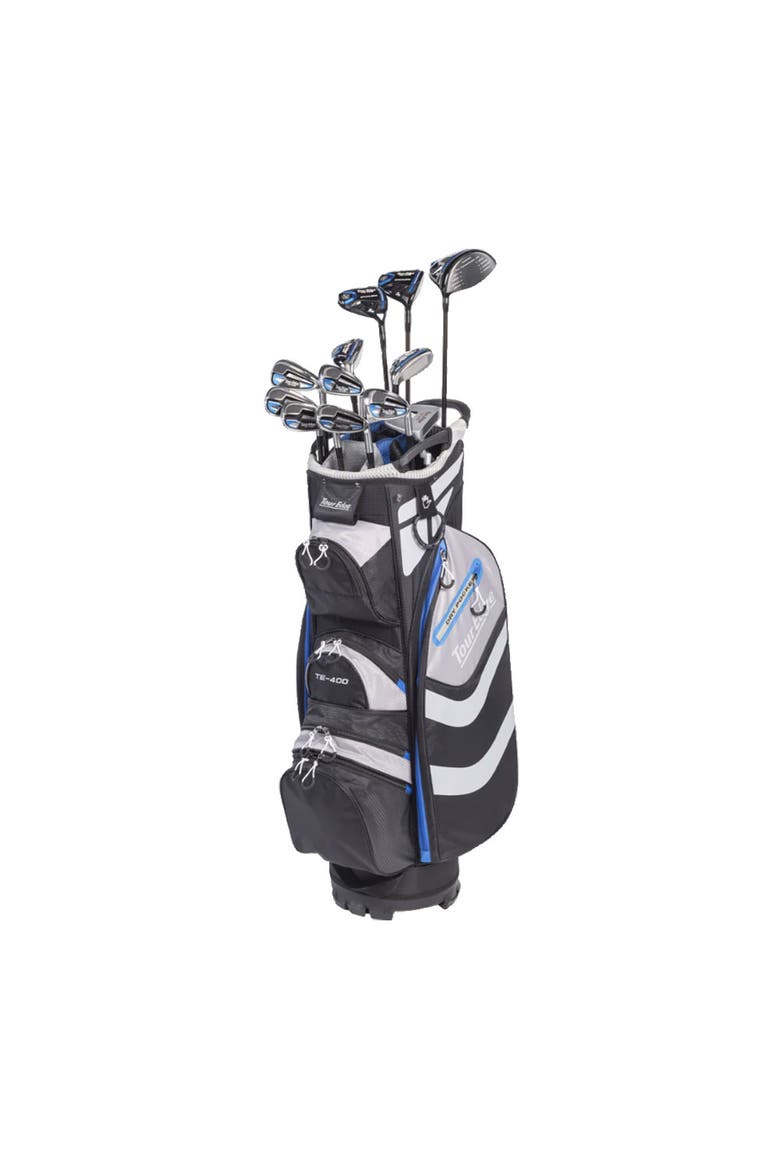TE-400 Mens Right Hand Complete Golf Set - Steel / Standard / Regular, Main, color, Black