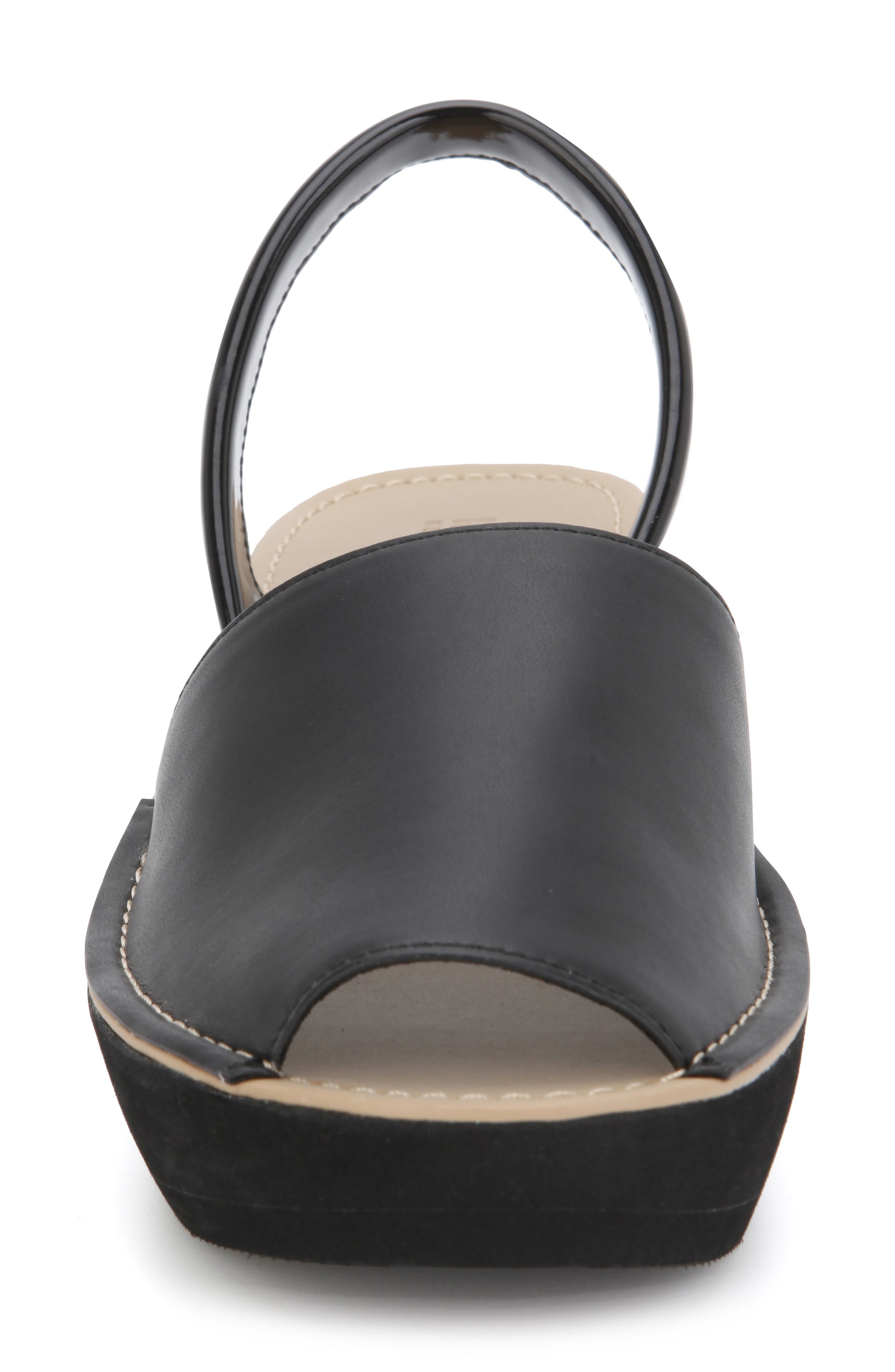 Fine Glass Platform Sandal, Alternate, color, BLACK
