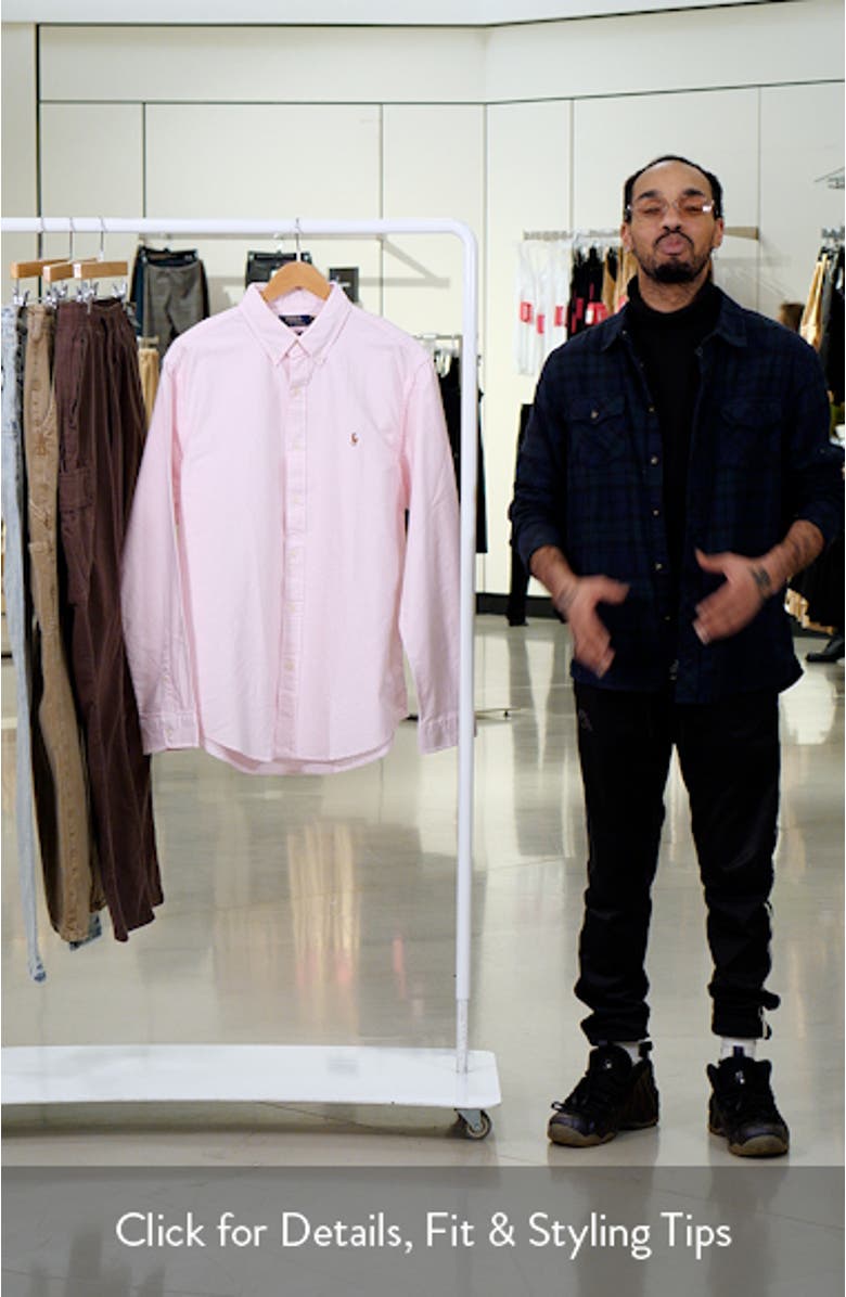 Stripe Classic Fit Oxford Button-Down Shirt, sales video thumbnail