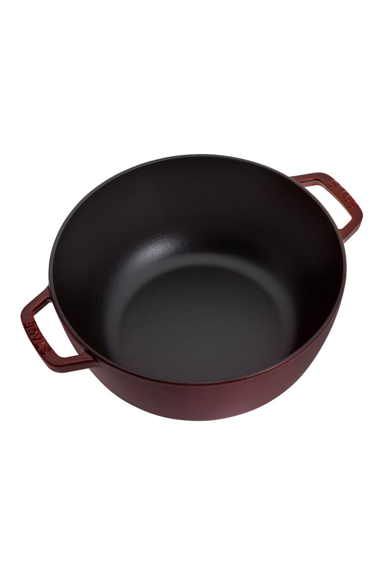 5-Quart Enameled Cast Iron Cocotte, Alternate, color, GRENADINE