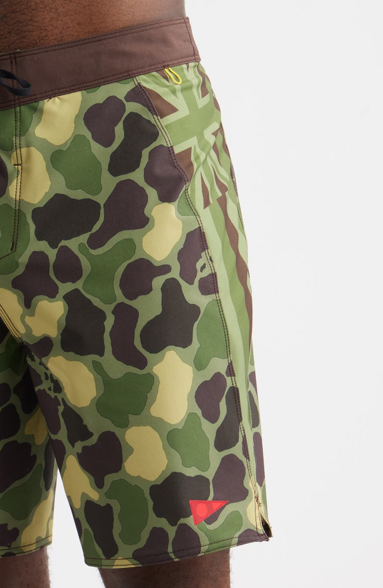 Florence F1 Pro Hawaii Camo Water Repellent Board Shorts, Alternate, color, 