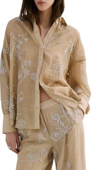 MANGO Embroidered Lyocell Shirt