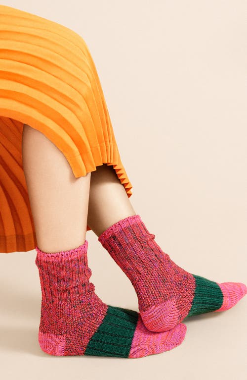 HANSEL FROM BASEL HANSEL FROM BASEL PIXIE DAPPLE COTTON & WOOL BLEND CREW SOCKS