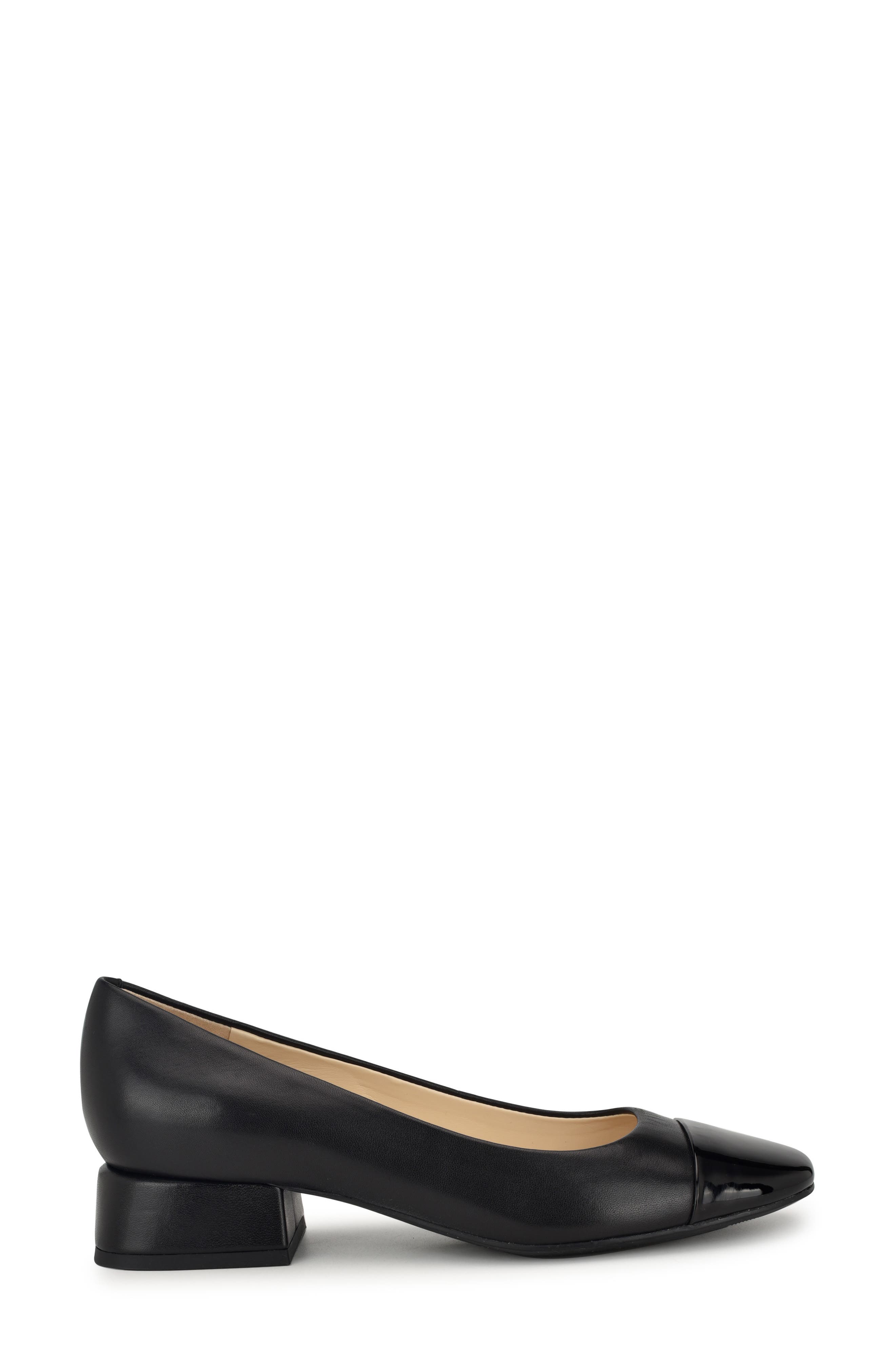 Sophe Cap Toe Pump, Alternate, color, BLACK