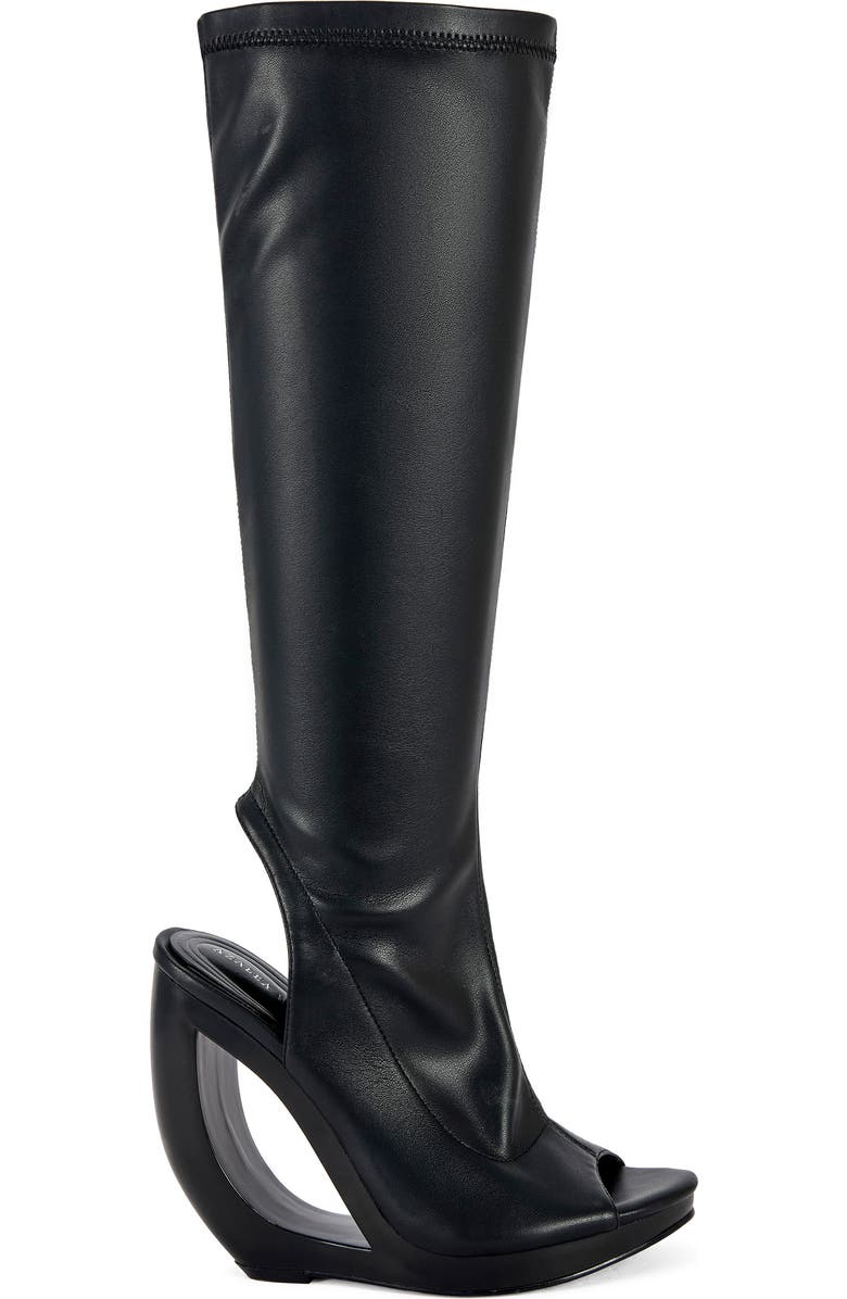 AZALEA WANG Ilyssa Peep Toe Boot, Alternate, color,