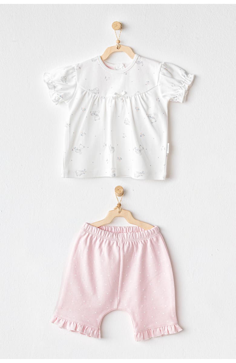 Andy Wawa Shorts Cuddly Bunny Bear Outfit, Alternate, color, Pink