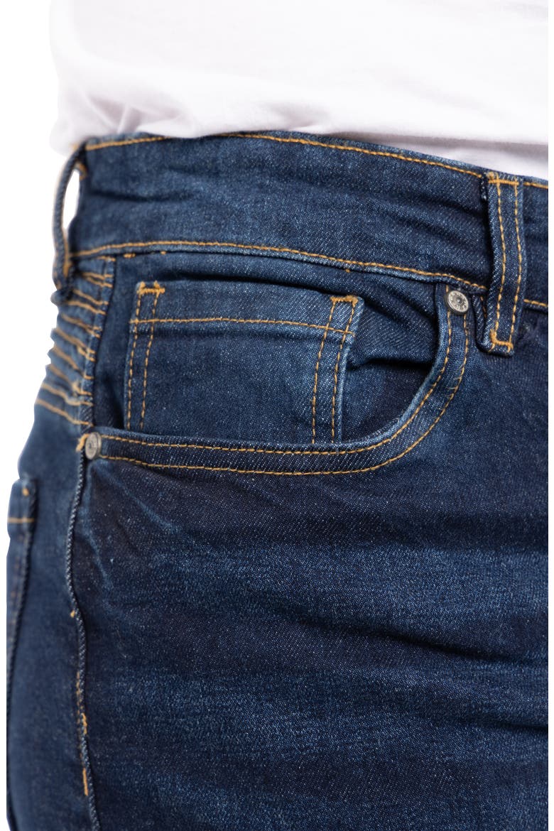 Stretch Moto Skinny Jeans - 30-32" Inseam, Alternate, color, DARK BLUE