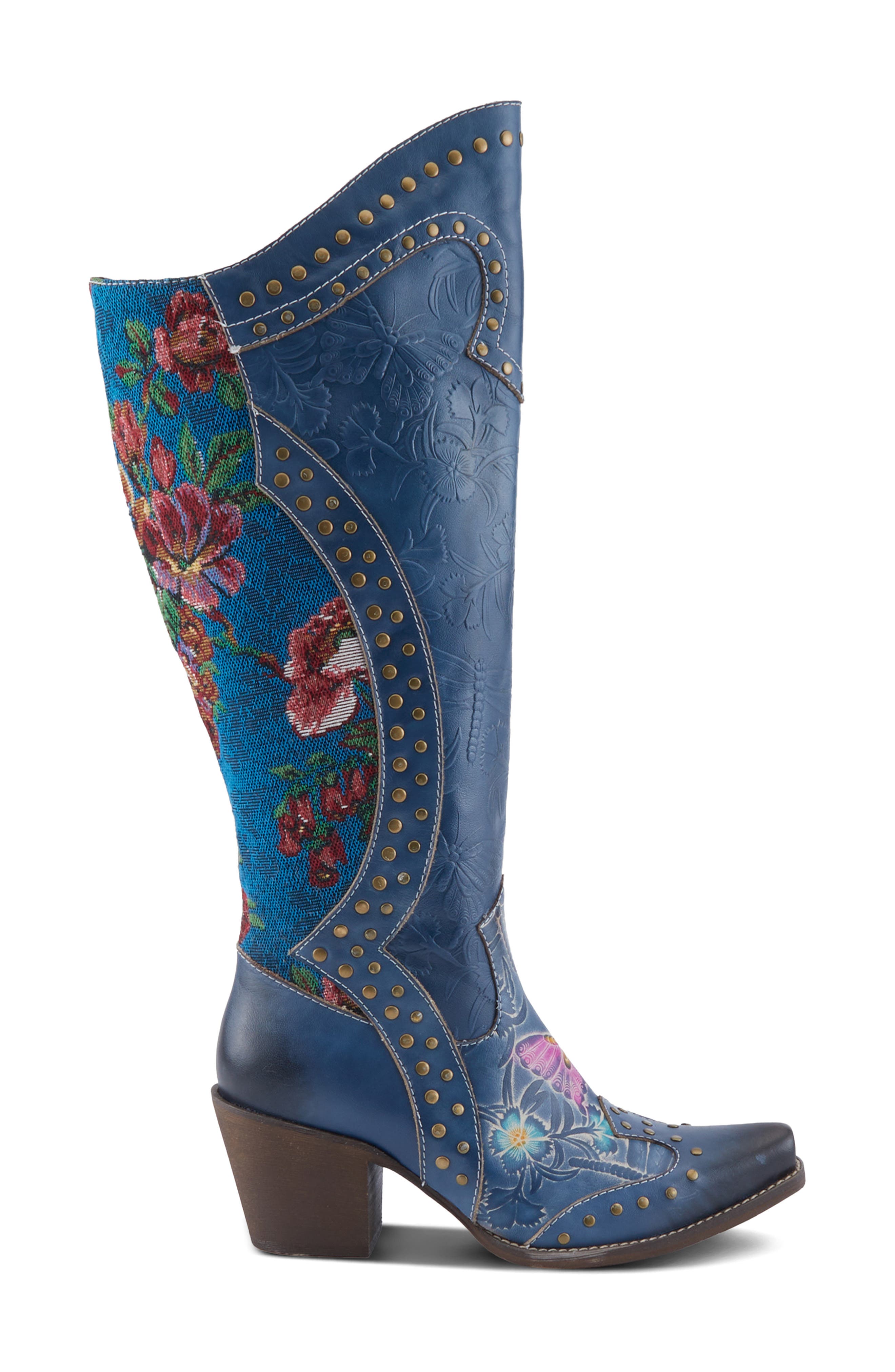 Mallorie Knee High Boot, Alternate, color, BLUE