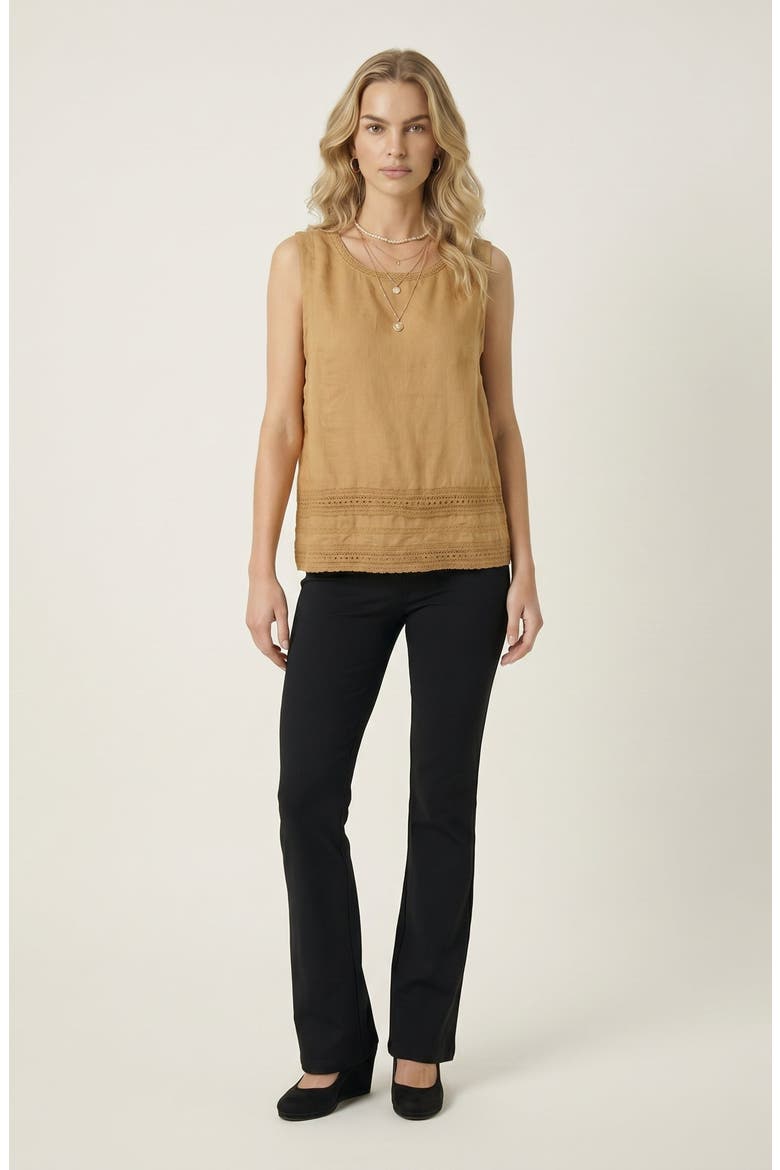Casual Sleeveless Linen Top, Alternate, color, Orange