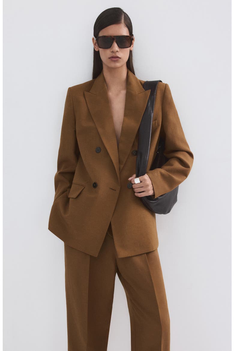 Drawstring Straight Leg Pants, Alternate, color, CARAMEL