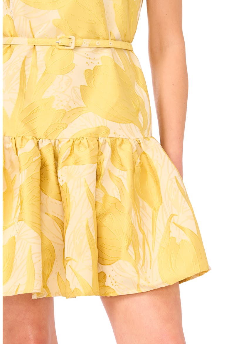 Lola Belted Sleeveless Ruffle Hem Minidress, Alternate, color, CORN CONFECTION