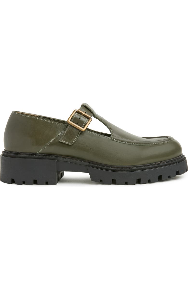 Celtic & Co. Chunky T Bar Loafer, Main, color, Olive