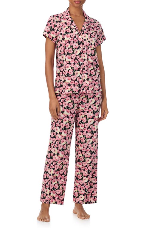 Ralph Lauren Lauren Cotton Blend Floral Pajamas In Pink