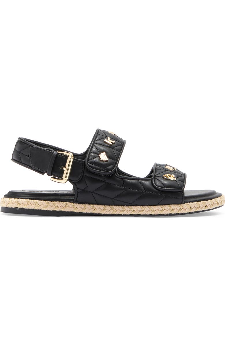KARL LAGERFELD PARIS Charley Espadrille Slingback Sandal, Alternate, color, Black