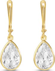 SHYMI Classic Bezel Pear Drop Earrings