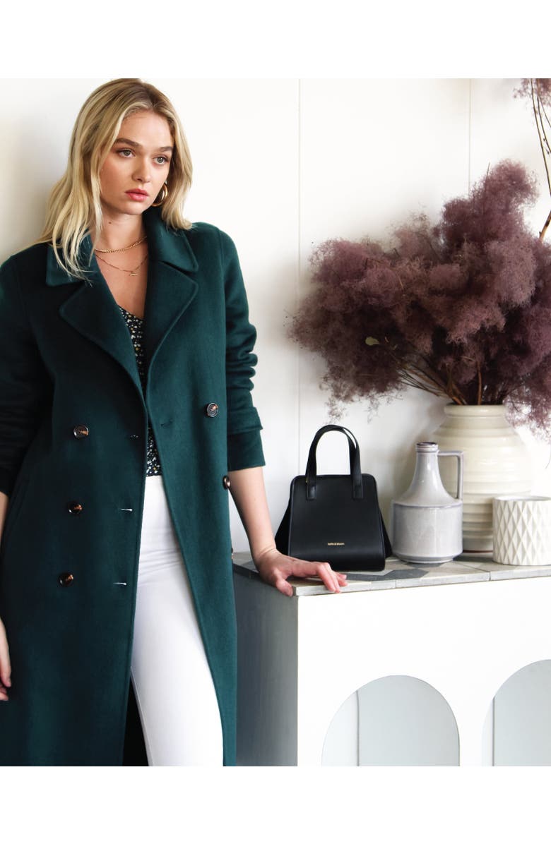 Belle & Bloom Front Runner Belted Coat, Alternate, color, Dark Green