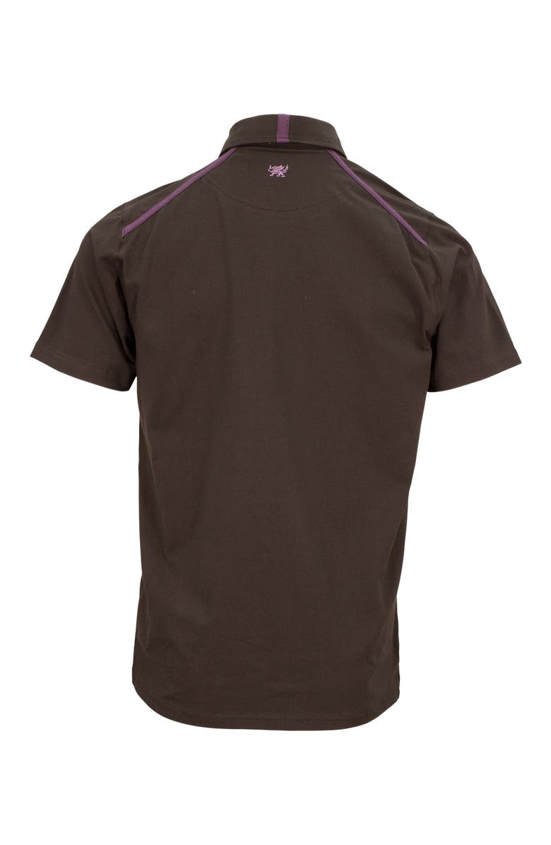 Lords of Harlech Pietro Stretch Cotton Polo Shirt, Alternate, color, Black