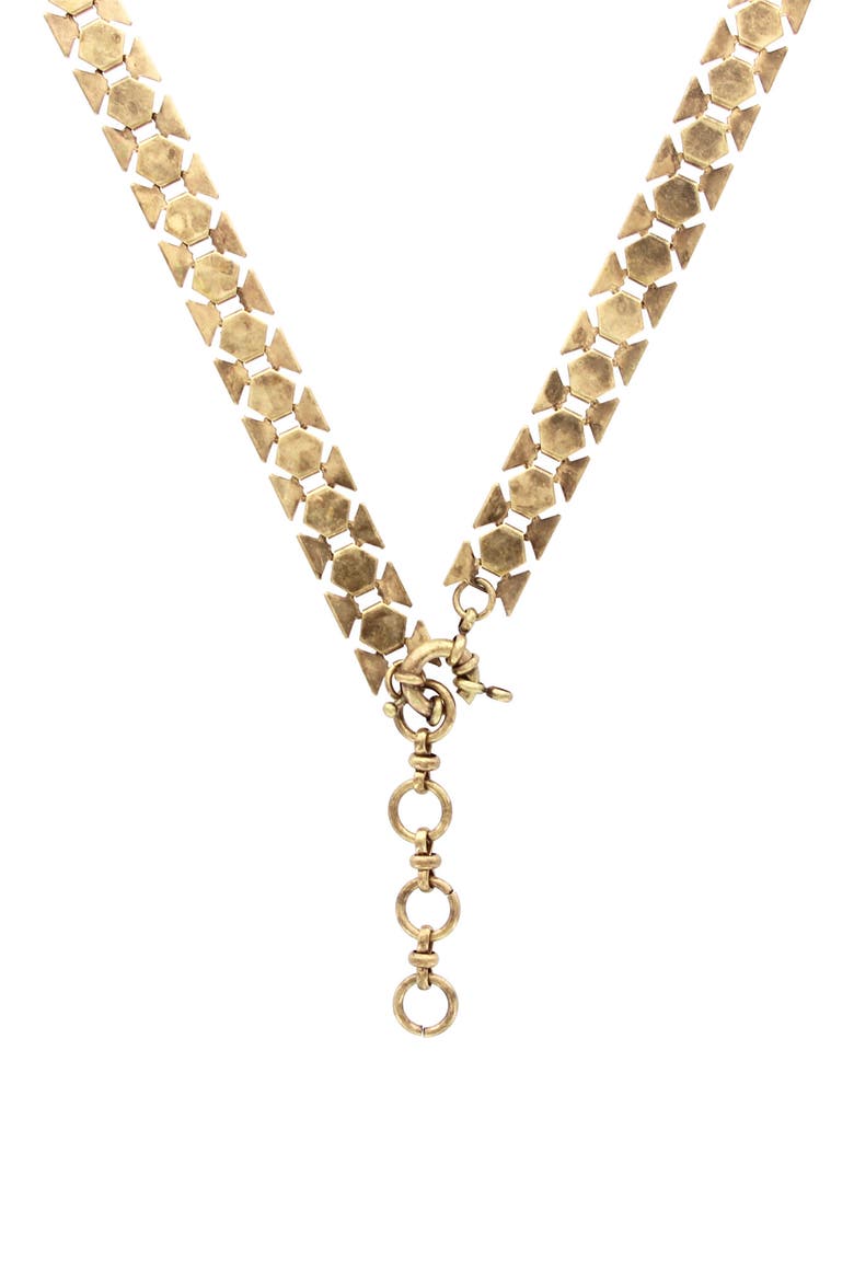 Clara Pendant Necklace, Alternate, color, BURNISHED GOLD / BLACK