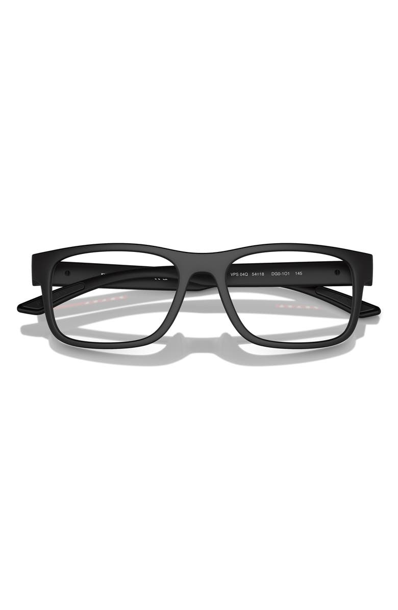Prada Linea Rossa 52mm Rectangular Optical Glasses, Alternate, color, 
