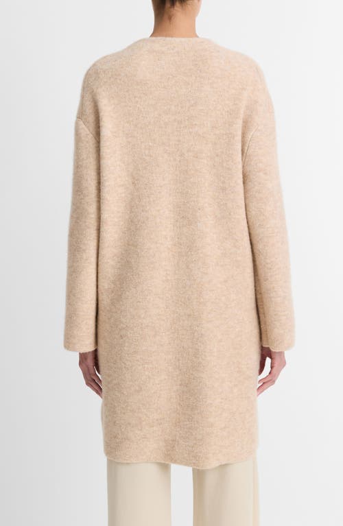 Vince Textured Soft Sculpt Cardigan Sweater In Wheat Cream
