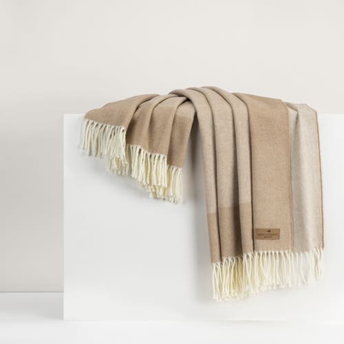 Lands Downunder Border Herringbone Throw In Sand