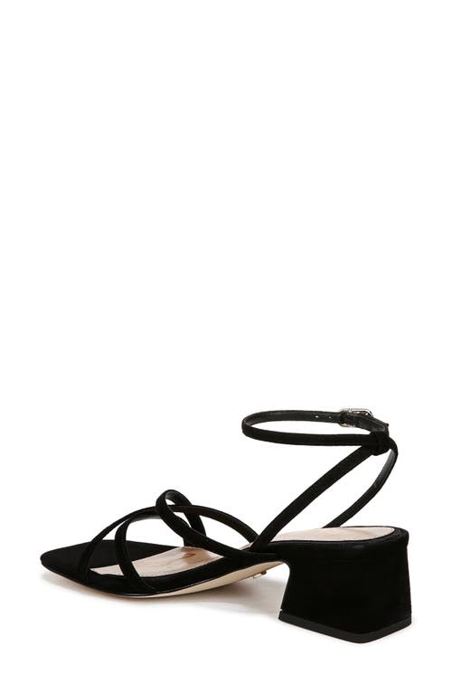 Sam Edelman Whitley Block Heel Sandal Black Suede In Black