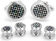 Cufflinks, Inc. Onyx & Mother-of-Pearl Shirt Studs & Cuff Links